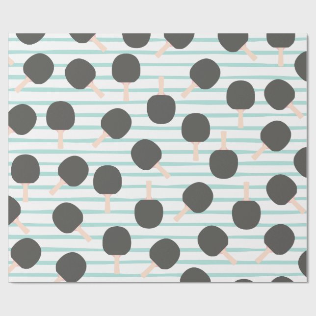 Cadeau Papier d'emballage mignon tennis de table (Plat)