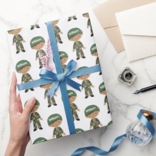 Cadeau Papier d'emballage militaire Camo Buddy