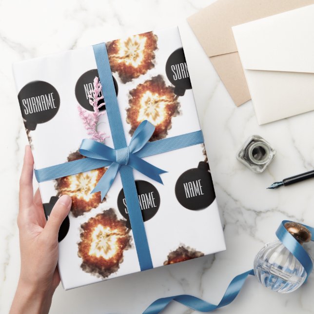 Cadeau Papier d'emballage militaire explosion de bombe (Cadeaux)