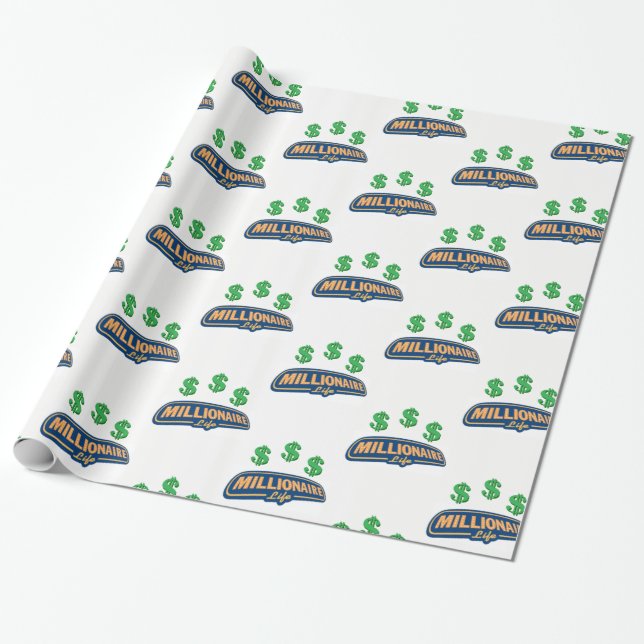 Cadeau Papier d'emballage Millionaire (Déroulé)