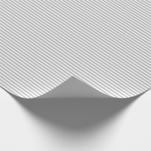 Cadeau Papier d'emballage mince de rayures grises et