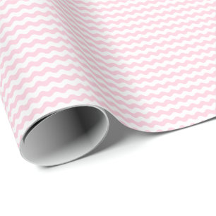 Cadeau Papier d'emballage mince rose-clair et de blanc de
