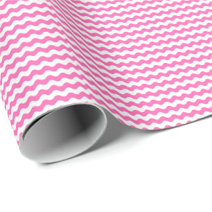 Cadeau Papier d'emballage mince rose et de blanc de