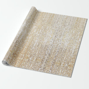 Cadeau Papier d'emballage moderne pailleté champagne