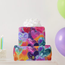 Papier d'emballage moderne pour la Saint-Valentin 