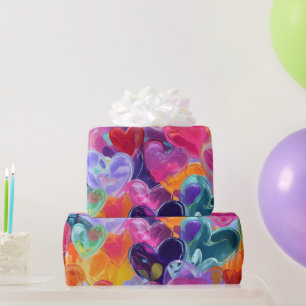 Cadeau Papier d'emballage moderne pour la Saint-Valentin