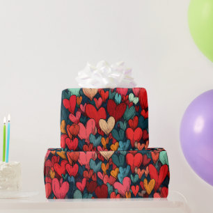 Cadeau Papier d'emballage moderne pour la Saint-Valentin