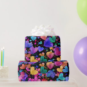 Cadeau Papier d'emballage moderne pour la Saint-Valentin 
