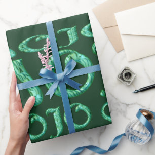 Cadeau Papier d'emballage Mojo vert mat