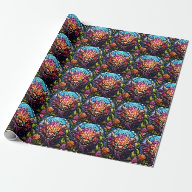 Cadeau Papier d'emballage Monster Art (Déroulé)