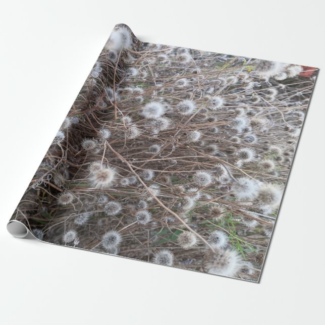 Cadeau papier d'emballage motif à fleurs (Déroulé)