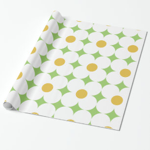 Cadeau Papier d'emballage motif à fleurs des années 60 