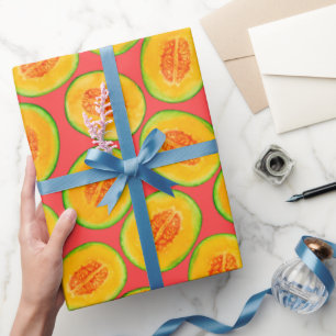 Cadeau Papier d'emballage motif à l'aquarelle de tranches