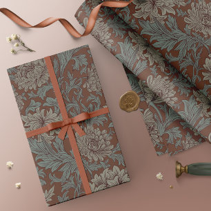 Cadeau Papier d'emballage motif Chrysanthème William Morr