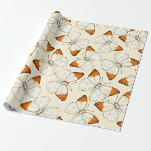 Cadeau Papier d'emballage motif d'aquarelle papillons