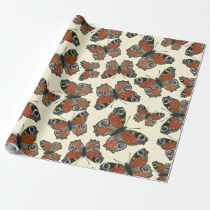 Cadeau Papier d'emballage motif d'aquarelle papillons