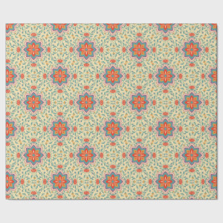 Cadeau Papier d'emballage motif Floral Folk