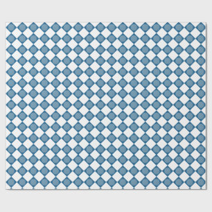 Cadeau Papier d'emballage motif golf Argyle bleu