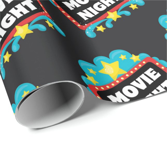 Cadeau Papier d'emballage motif pour la nuit du film (Coin rond)
