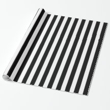 Papier d'emballage motif rayé noir et blanc en gra