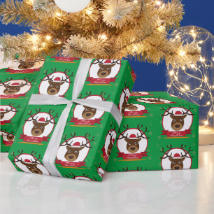 Cadeau Papier d'emballage motif renne Joyeux Noël