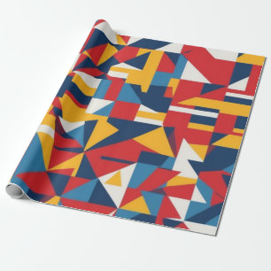 Cadeau papier d'emballage motif style graphique pop art