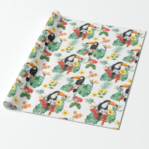 Cadeau Papier d'emballage motif tropical