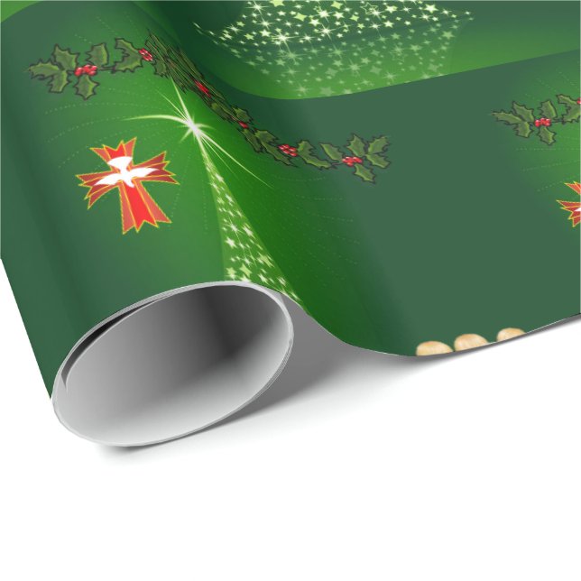 Cadeau Papier d'emballage Noël (Coin rond)