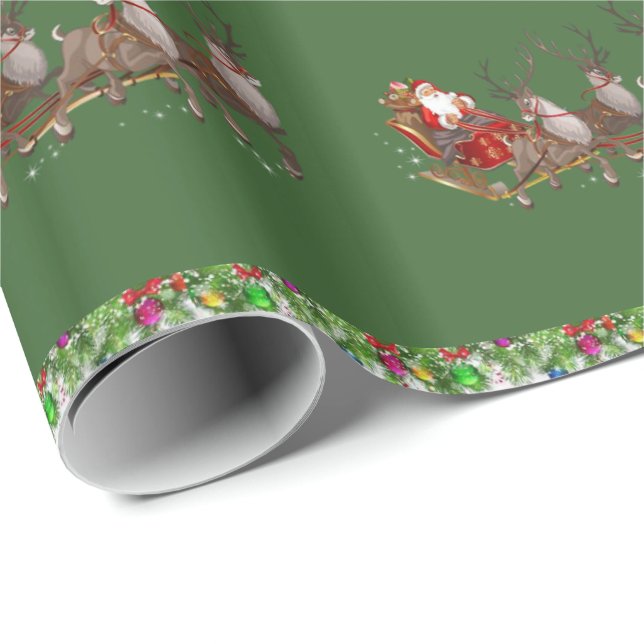 Cadeau Papier d'emballage Noël (Coin rond)