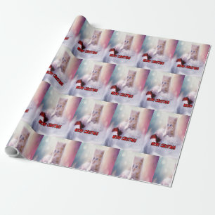 Cadeau Papier d'emballage Noël chaton