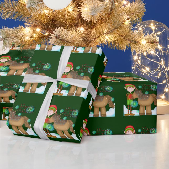 Cadeau Papier d'emballage Noël Elf Holiday (Vacances)