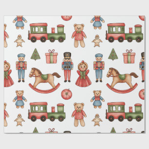 Cadeau Papier d'emballage Noël Toyland & Trains pour Enfa