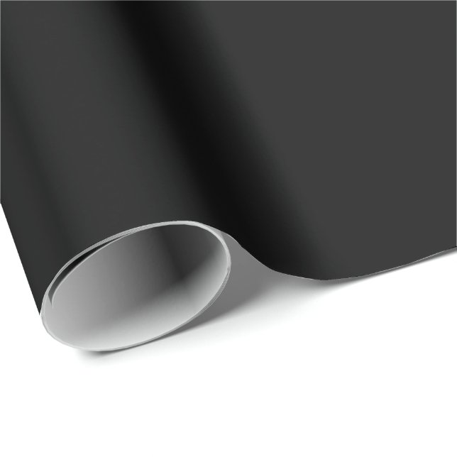 Cadeau Papier d'emballage -Noir (Coin rond)