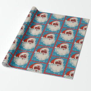 Cadeau Papier d'emballage noir du père noël