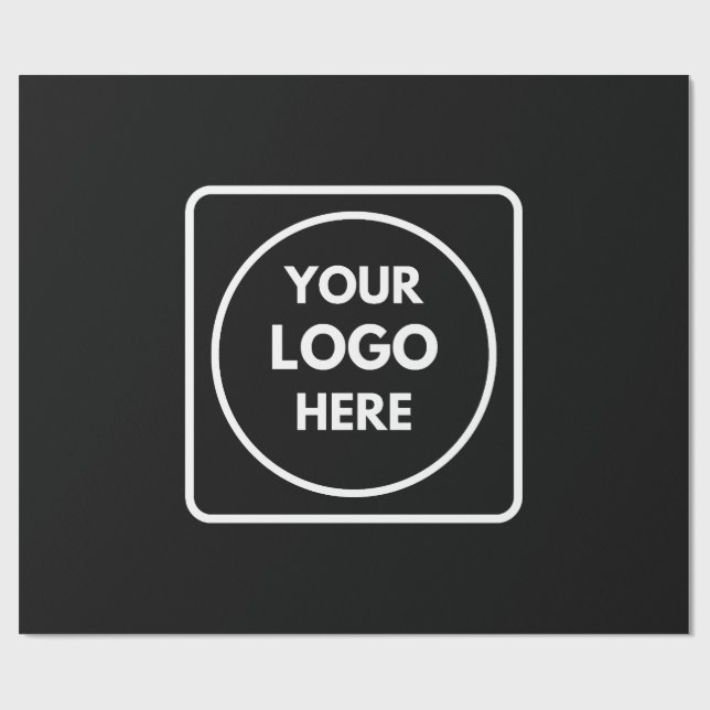 Cadeau Papier d'emballage noir | Entreprise commerciale p (Plat)