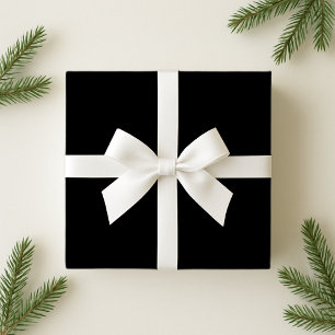 Cadeau Papier d'emballage noir solide