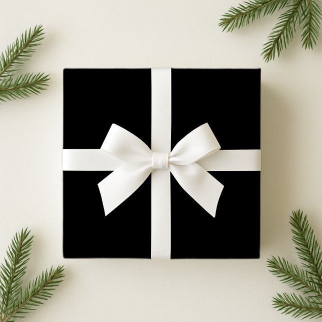 Cadeau Papier d'emballage noir solide (Créateur téléchargé)