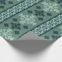 Papier d'emballage nordique Flocons de neige d'hiv