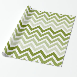 Cadeau Papier d'emballage olive de Chevron Ombre de vert
