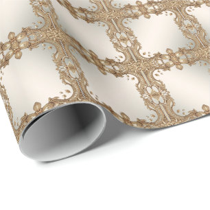 Cadeau Papier d'emballage orné d'or