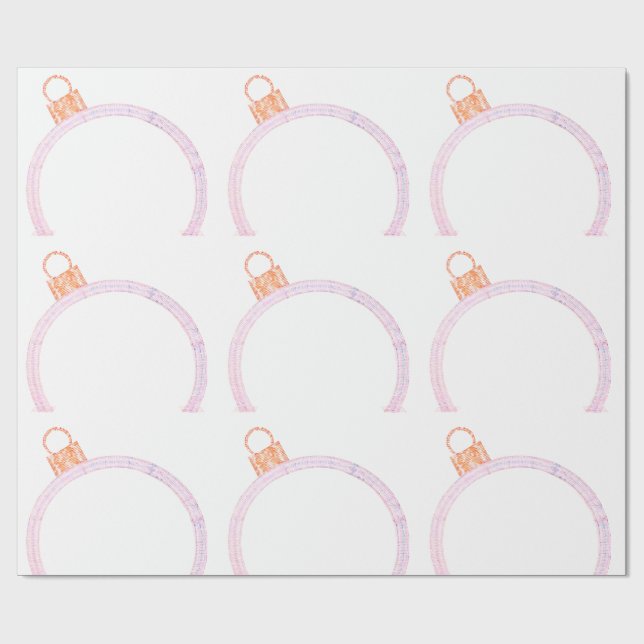 Cadeau Papier d'emballage Ornement Rose (Plat)