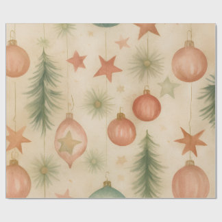 Cadeau Papier d'emballage Ornement Vintage