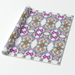 Cadeau papier d'emballage ornemental pour fleurs
