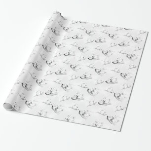 Cadeau Papier d'emballage Ours Polaire Ours Papier de Noë