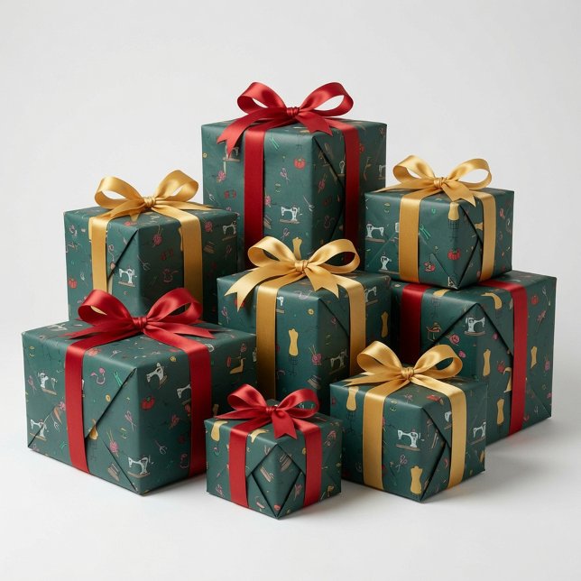 Cadeau Papier d'emballage Outils de couture de Tailleur V (Créateur téléchargé)