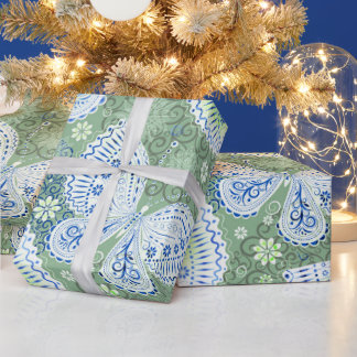 Cadeau Papier d'emballage Papillon - 76 cm x 18,29 m