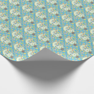 CADEAU PAPIER D'EMBALLAGE PAQUES LAPIN RÊVES HARICOTS DE 
