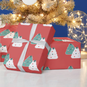 Cadeau Papier d'emballage Pâtisserie Cookies de Noël Pail