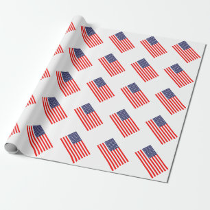 Cadeau Papier d'emballage patriotique avec le drapeau