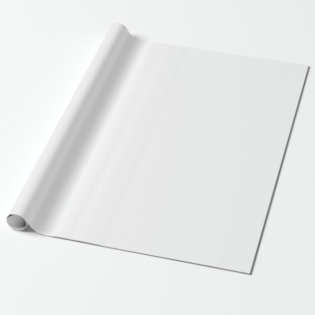 Cadeau Papier d'emballage personnalisable blanc uni (Déroulé)
